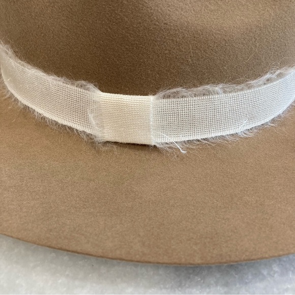 EUGENIA KIM Georgina Camel Wool Hat Mohair Ribbon Trim NWOT - Picture 7 of 11